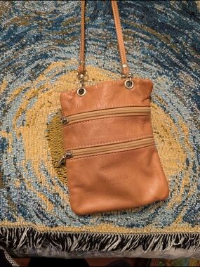 Florence Tan Leather Crossbody Bag